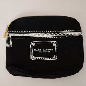 New Without Tag / Marc Jacobs Black and White Pouch with Gold Zipper